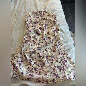 Floral Strapless Dress